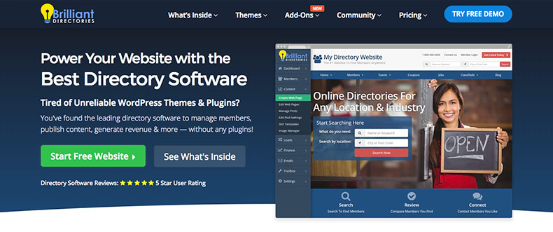 Online Directory Website Software