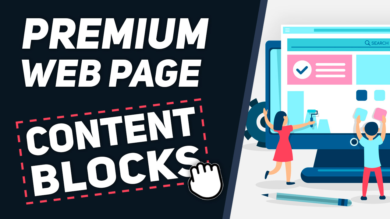 Premium Web Page Draggable Content Blocks