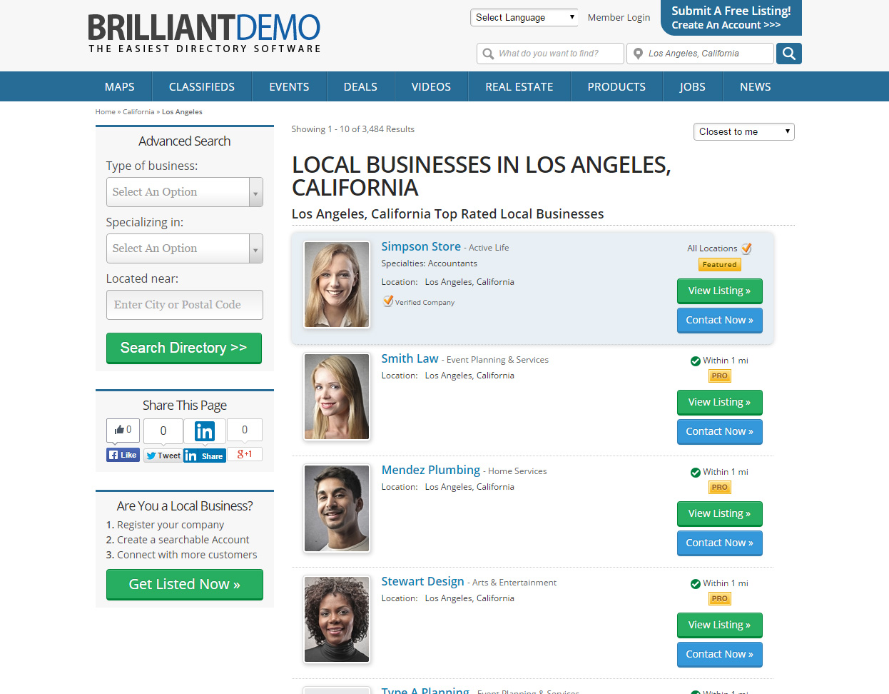 Business Directory Website Template Free Download