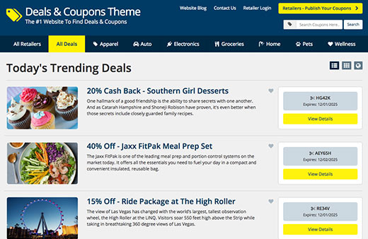 coupon deals search website theme directory software directory