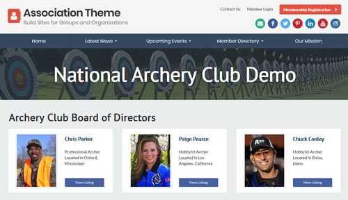 member association website theme directory software directory