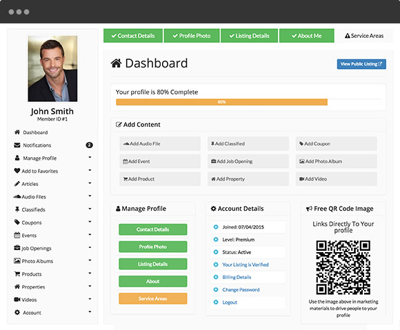 Directory Theme - Self-Service Member Dashboard