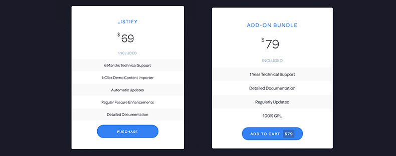 Listify directory theme price