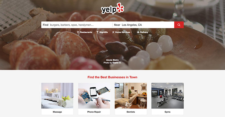 Yelp clone theme