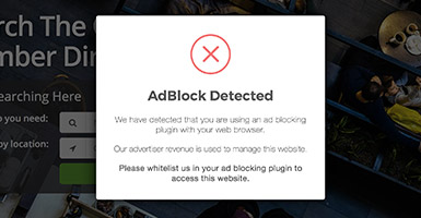 AdBlock Detector Block Content Mode
