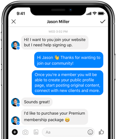 Facebook Website Chat Mobile