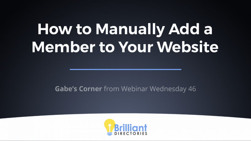 How to Manually Add Members to Your Business Directory Website
