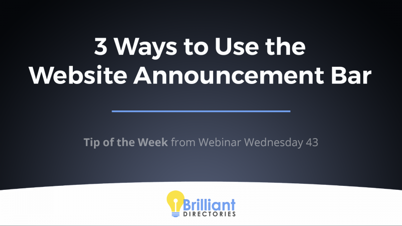 How to Add Announcement Notification Messages at the Top of Your Website