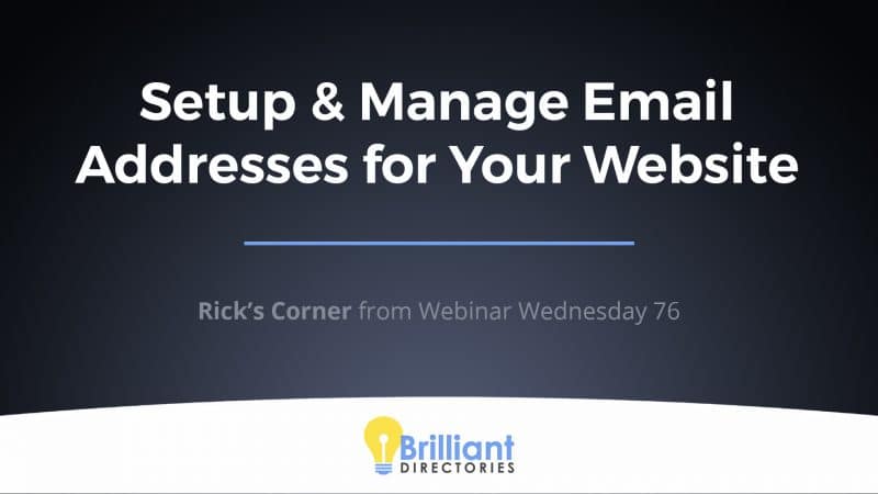 Setup & Manage Email Address for Your Website