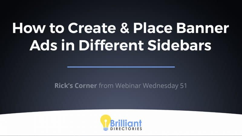 How to Create & Place Banner Ads in Different Sidebars