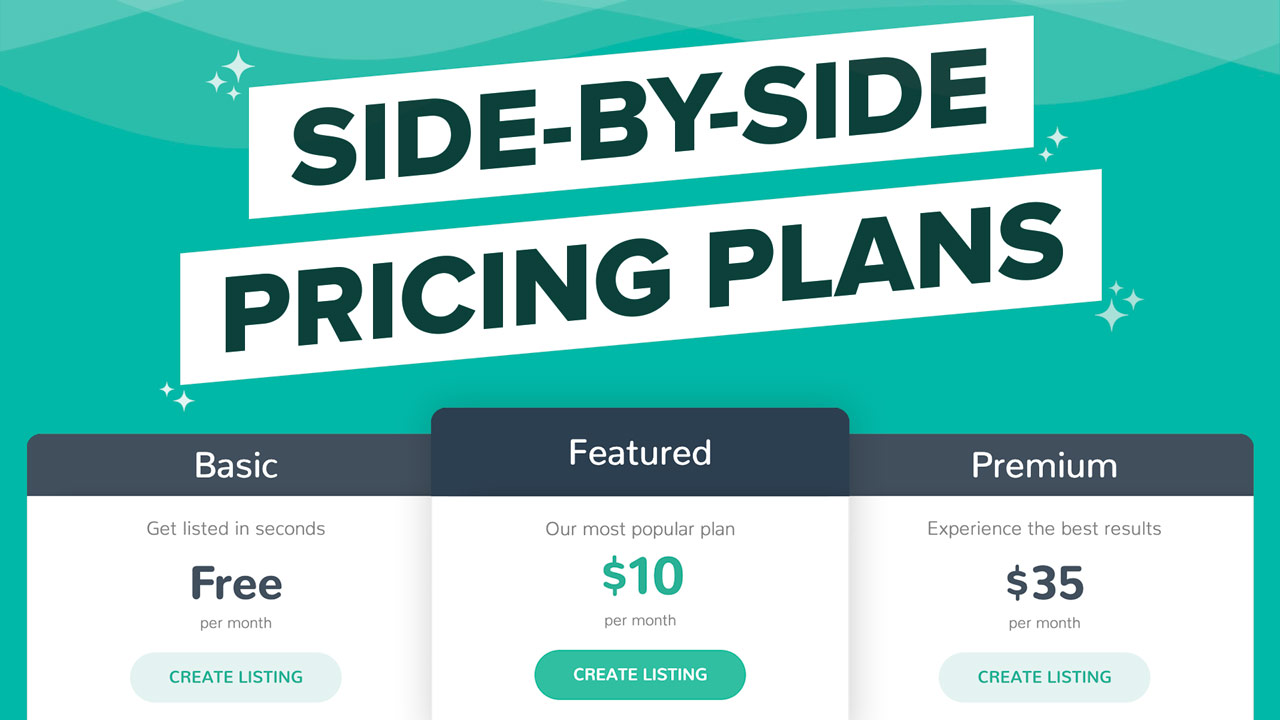 Side-by-Side Pricing Plans
