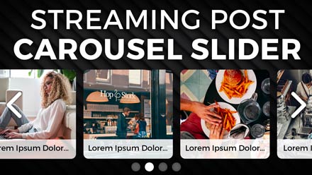 Streaming Post Carousel Slider - Website Directory Theme