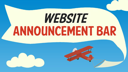 Website Announcement Bar - Website Directory Theme