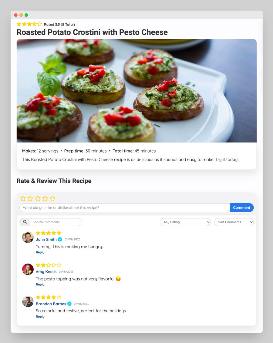 star ratings for posts add-on