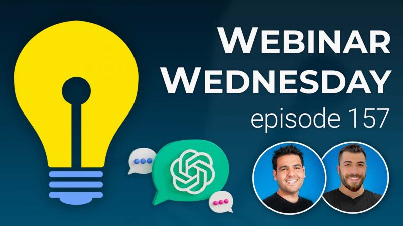 Webinar Wednesday 157 <small>- May 17, 2023</small>