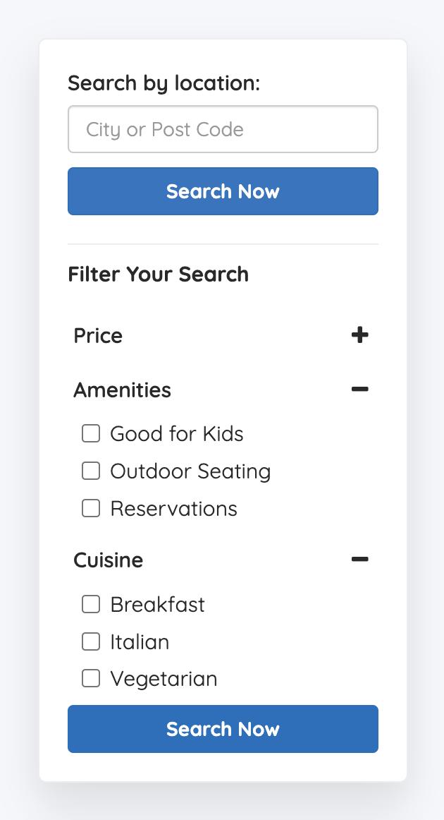 Dynamic Category Filtering add on